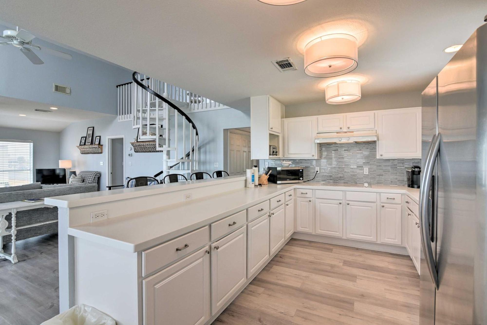 Oceanfront Galveston Home - Walk To Beach! מראה חיצוני תמונה