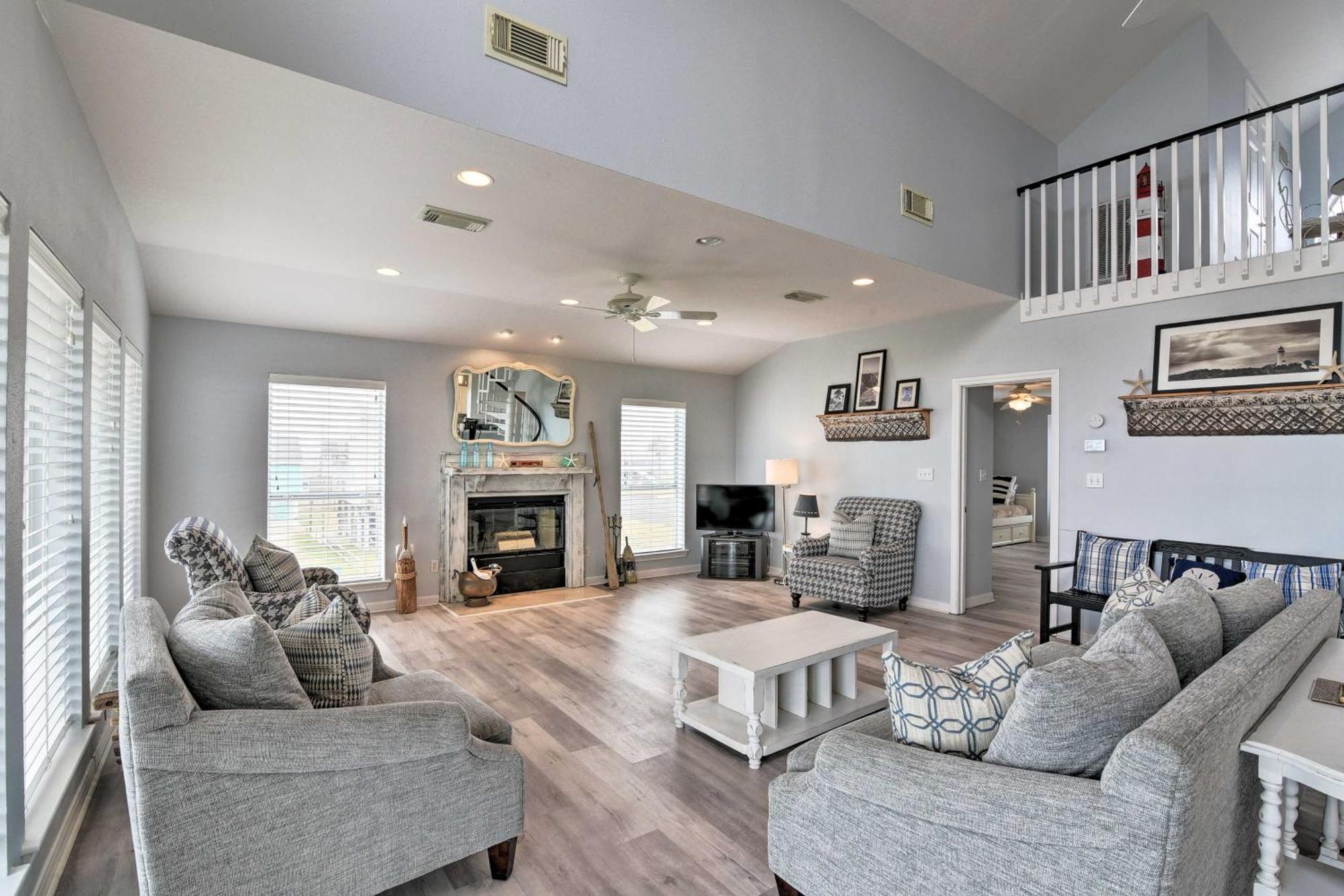 Oceanfront Galveston Home - Walk To Beach! מראה חיצוני תמונה