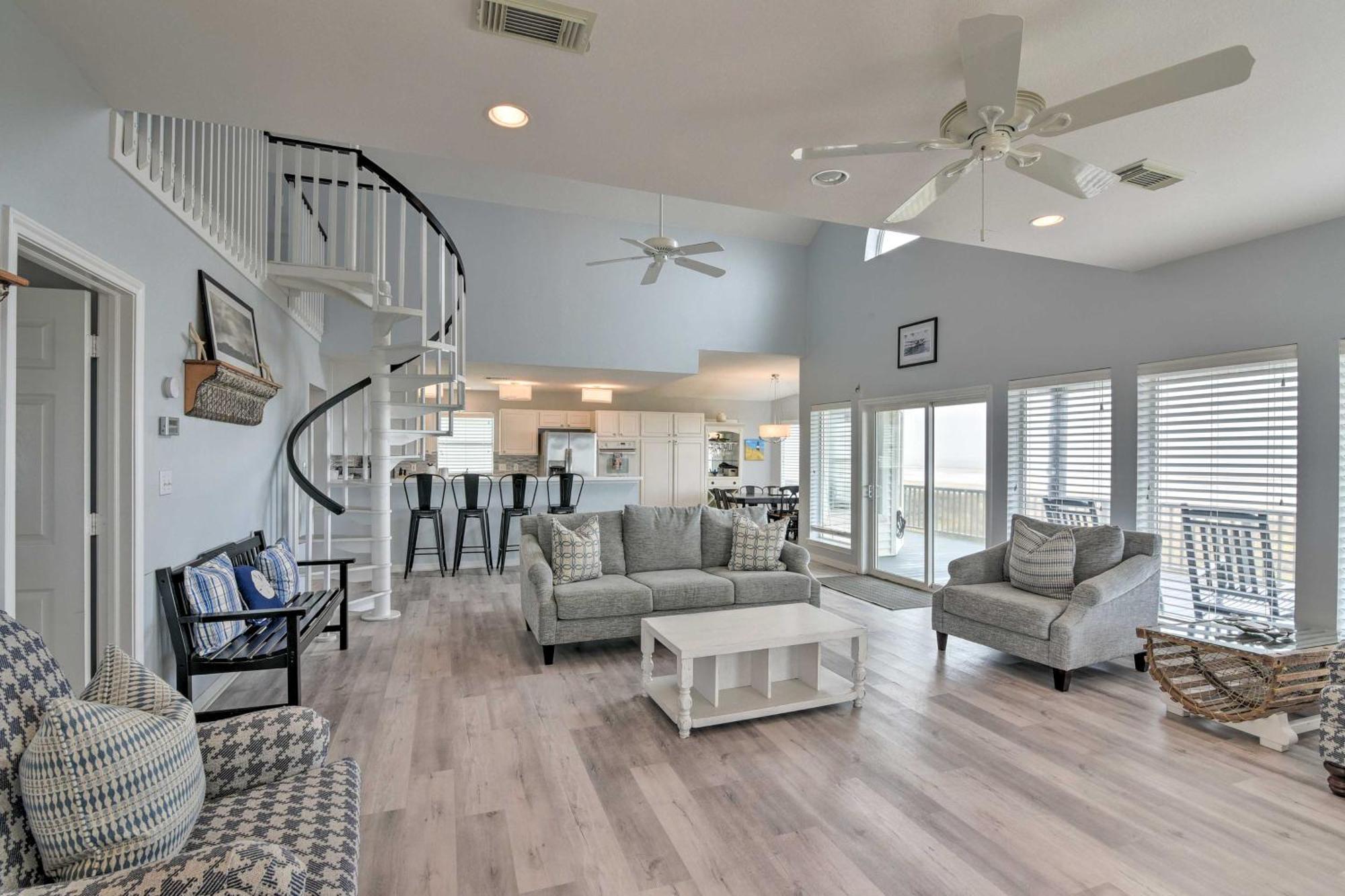 Oceanfront Galveston Home - Walk To Beach! מראה חיצוני תמונה