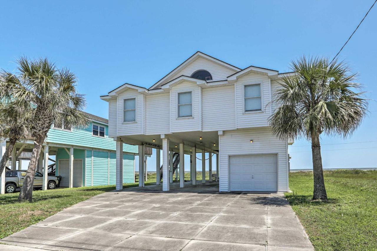 Oceanfront Galveston Home - Walk To Beach! מראה חיצוני תמונה